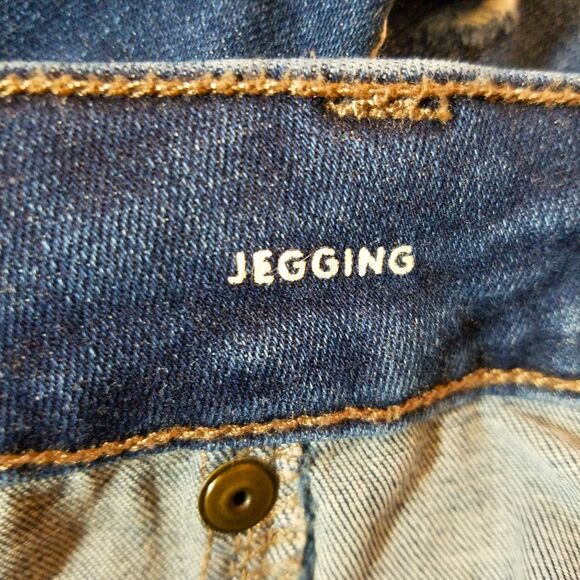 Universal Thread Distressed Blue Denim Jeggings Raw Hem Jeans Size 20W - Picture 5 of 6